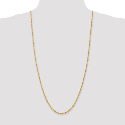 30 Inch 14K 2.75mm Solid Regular Rope Chain Necklace