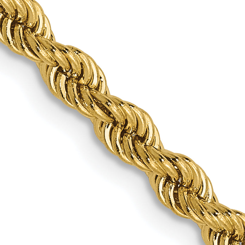 20 Inch 14K 2.75mm Solid Regular Rope Chain Necklace