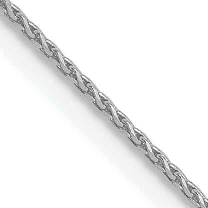 16 Inch 14K White Gold .65mm D/C Spiga Chain Necklace