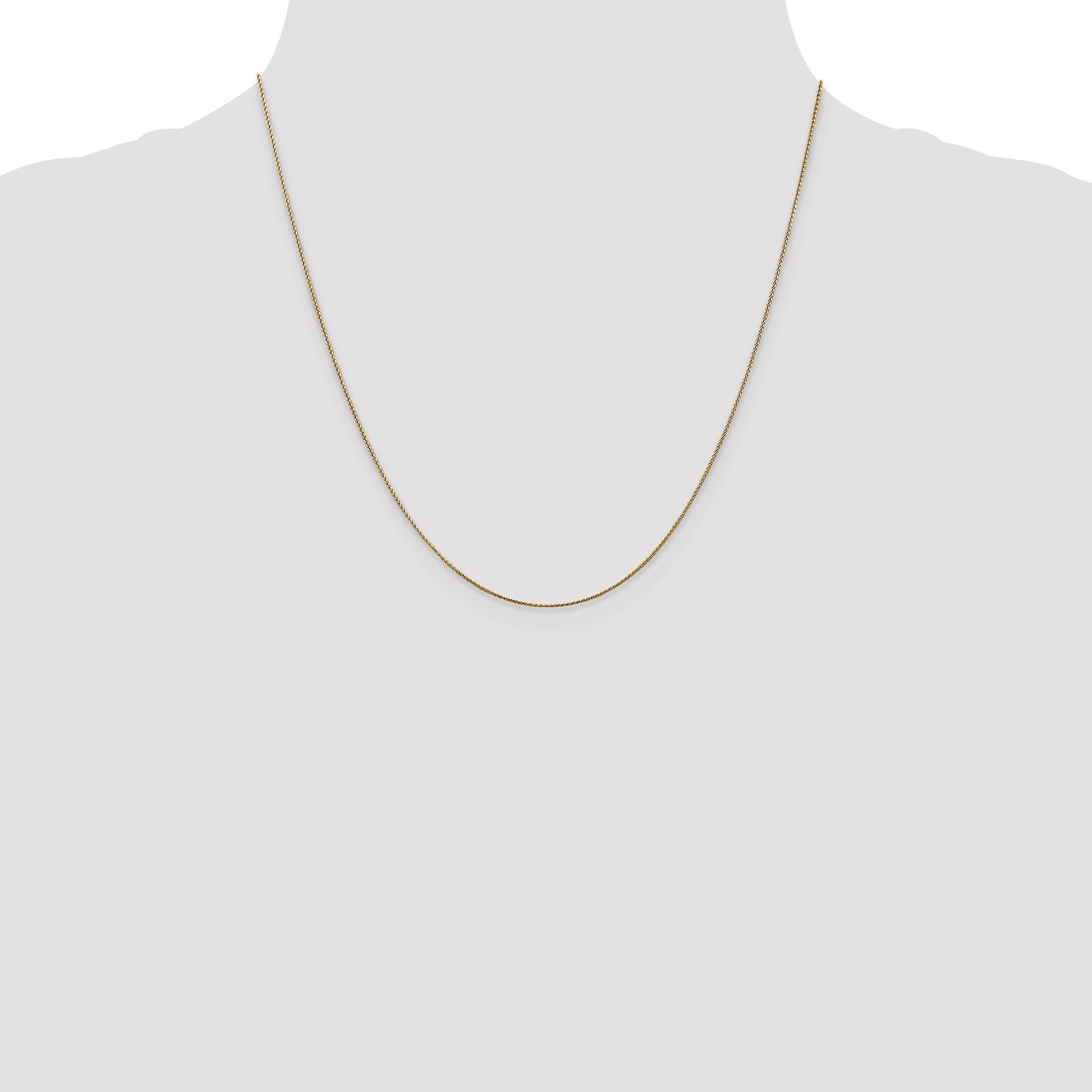 20 Inch 14K .65mm D/C Spiga Chain Necklace