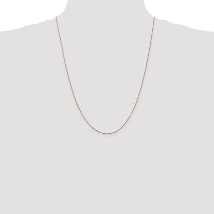 24 Inch 14K .65mm D/C Spiga Chain Necklace