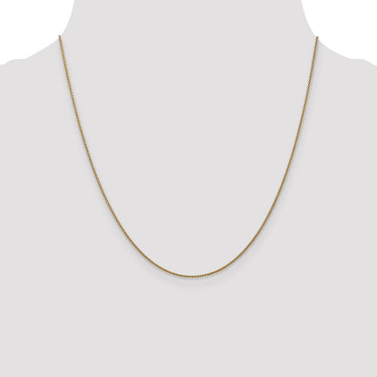 20 Inch 14K 1mm D/C Spiga Chain Necklace