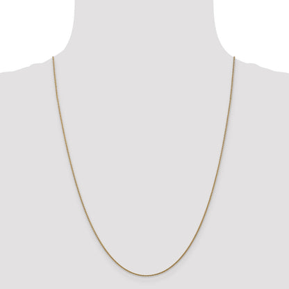 24 Inch 14K 1mm D/C Spiga Chain Necklace