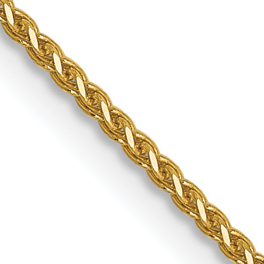 16 Inch 14K 1mm D/C Spiga Chain Necklace