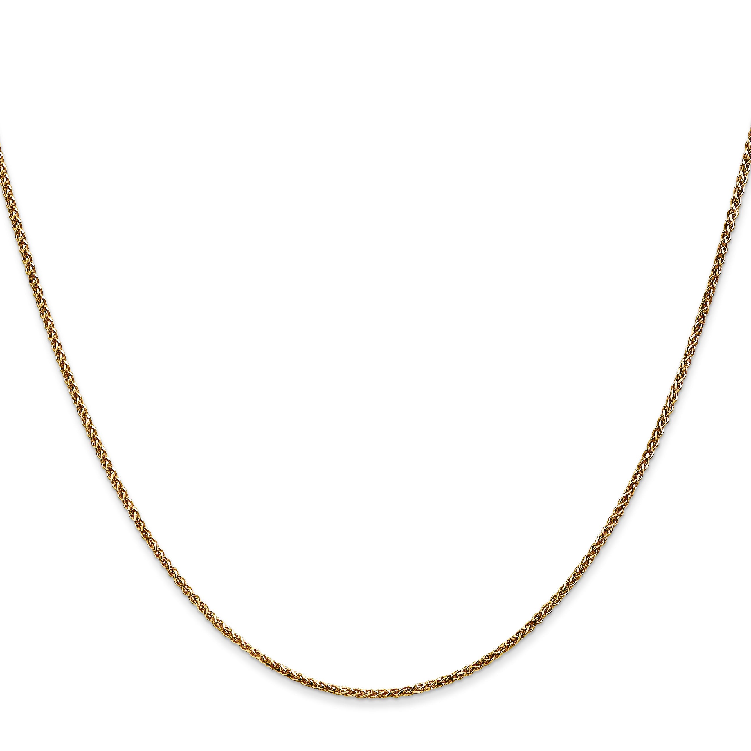 16 Inch 14K 1.2mm D/C Spiga Chain Necklace
