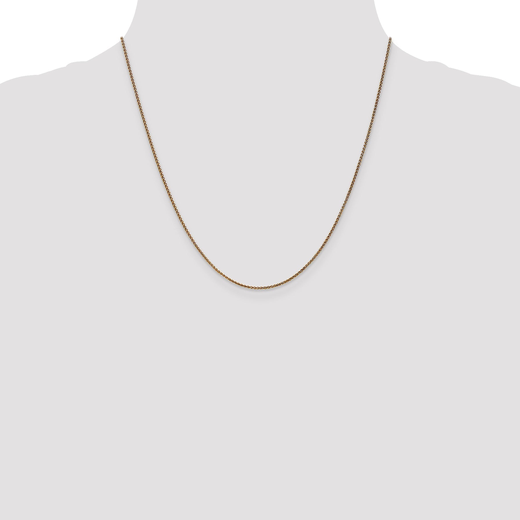 20 Inch 14K 1.2mm D/C Spiga Chain Necklace