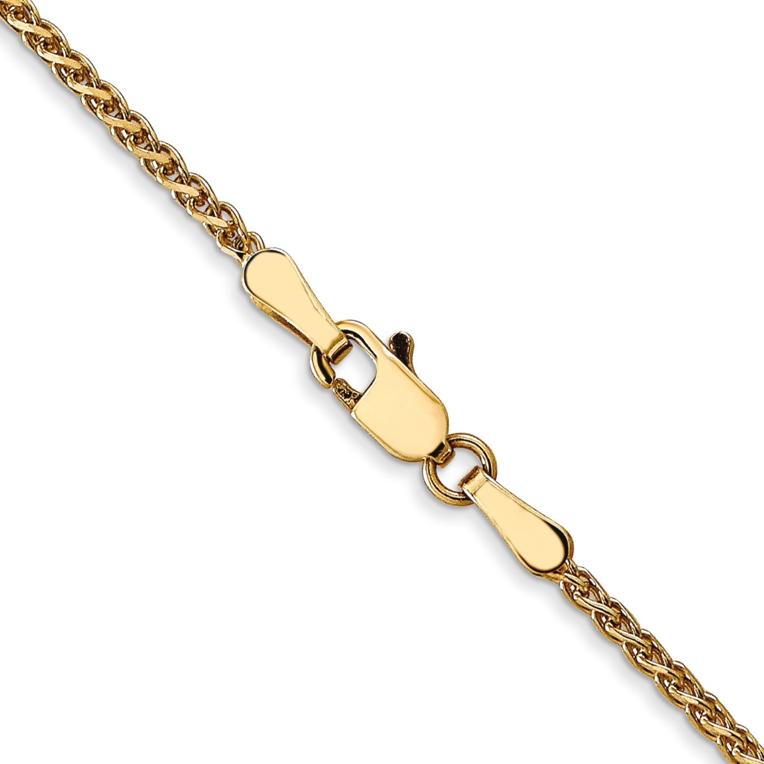 18 Inch 14K 1.4mm D/C Spiga Chain Necklace