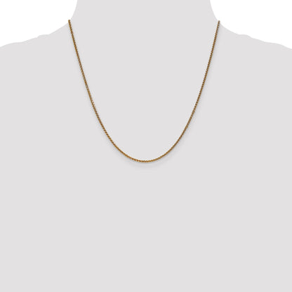 20 Inch 14K 1.4mm D/C Spiga Chain Necklace