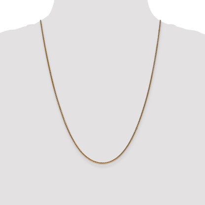 24 Inch 14K 1.4mm D/C Spiga Chain Necklace