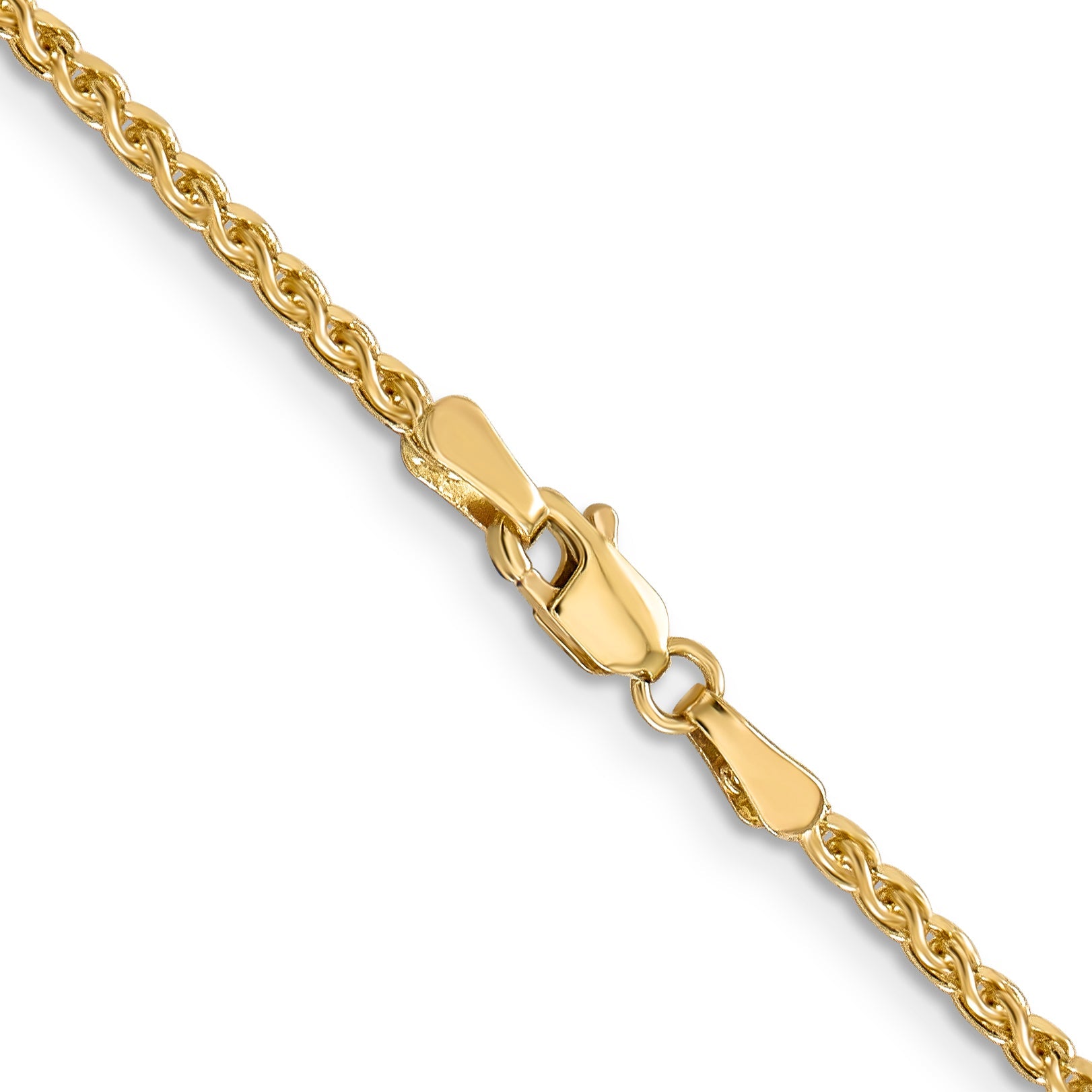 24 Inch 14K 1.8mm Solid D/C Spiga Chain Necklace