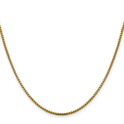 20 Inch 14K 1.85mm Semi-Solid D/C Round Box Chain Necklace