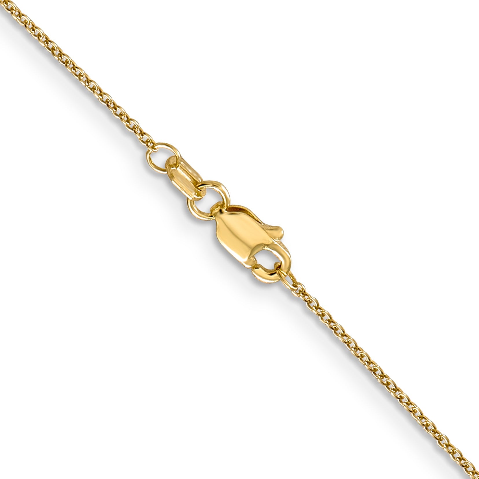 18 Inch 14K .9mm Round Cable Chain Necklace