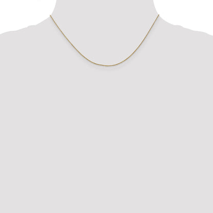 16 Inch 14K .9mm Round Cable Chain Necklace