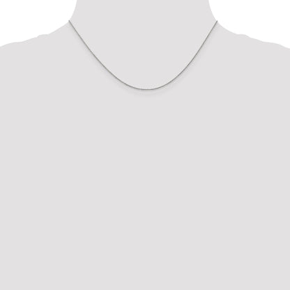 16 Inch 14K White Gold .9mm Round Cable Chain Necklace