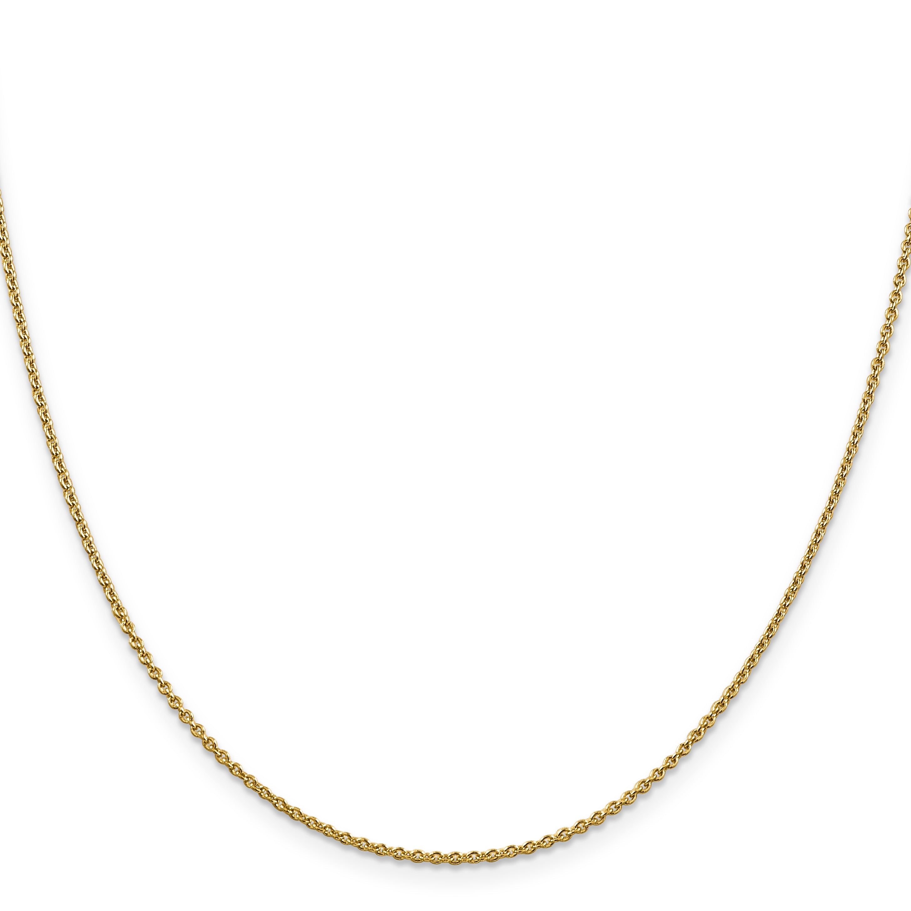 16 Inch 14K 1.8mm Round Cable Chain Necklace