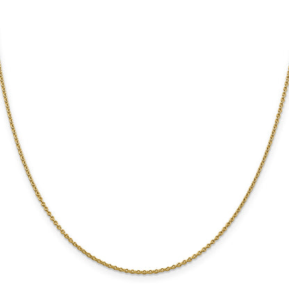 18 Inch 14K 1.8mm Round Cable Chain Necklace