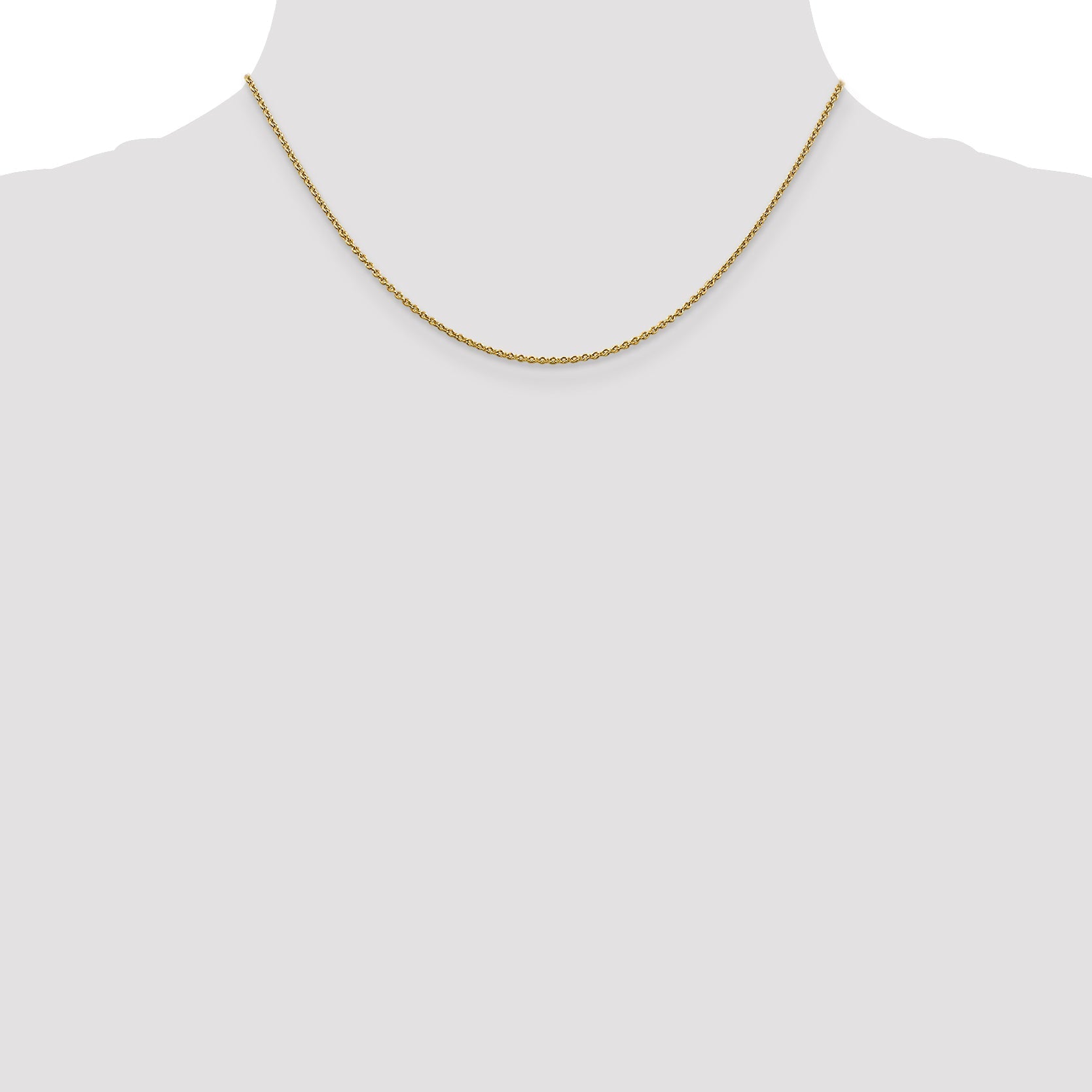 16 Inch 14K 1.8mm Round Cable Chain Necklace