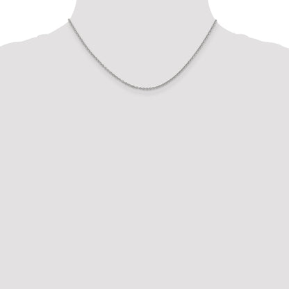 16 Inch 14K White Gold 1.8mm Round Cable Chain Necklace