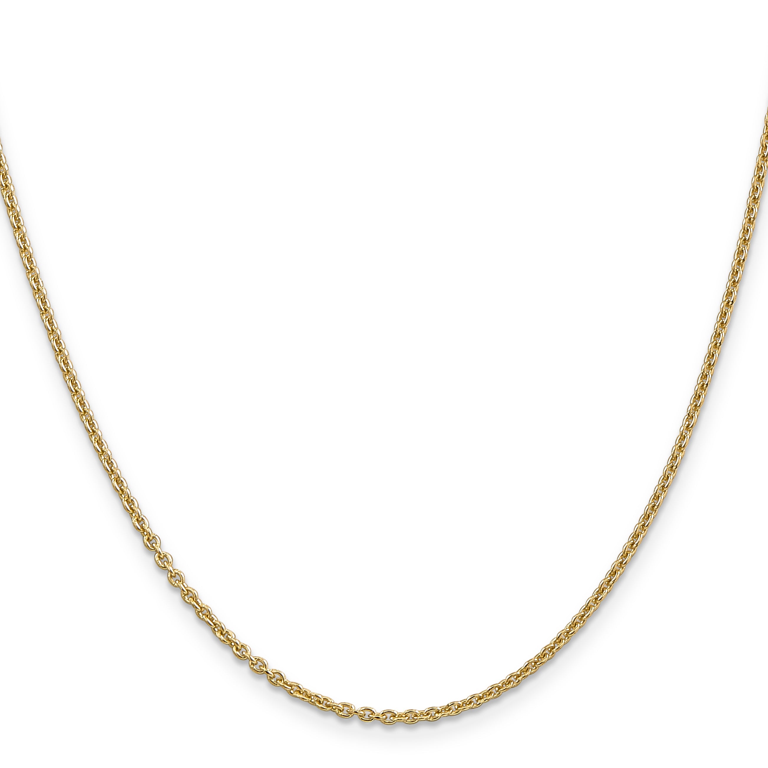 18 Inch 14K 1.95mm Round Cable Chain Necklace
