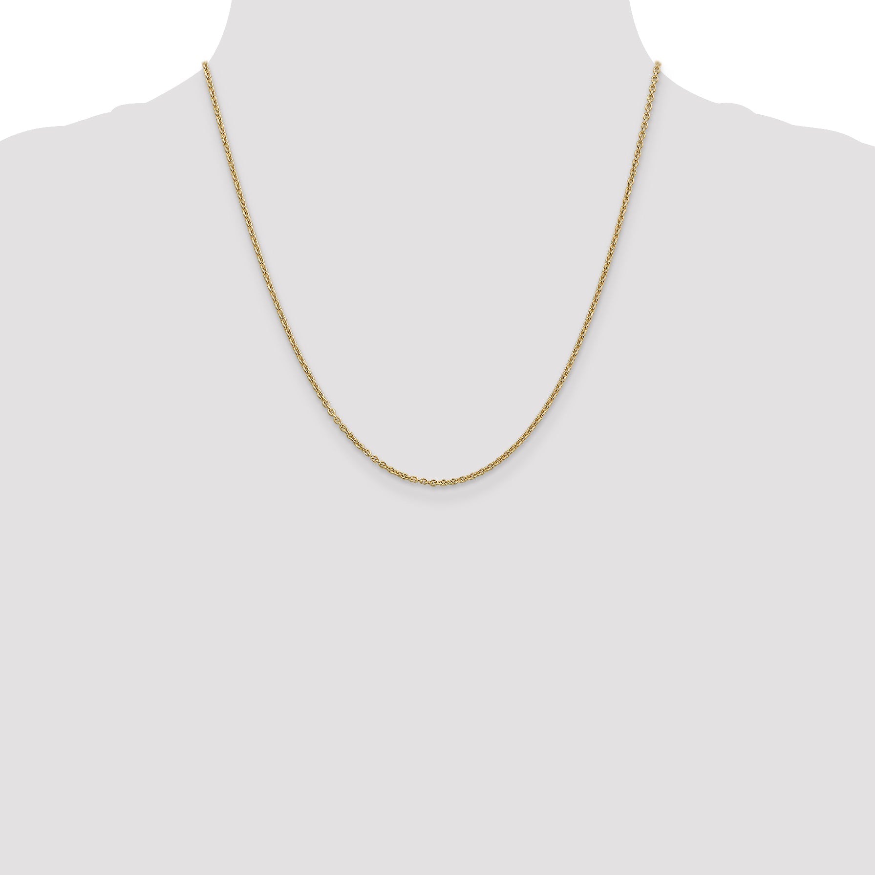 20 Inch 14K 1.95mm Round Cable Chain Necklace