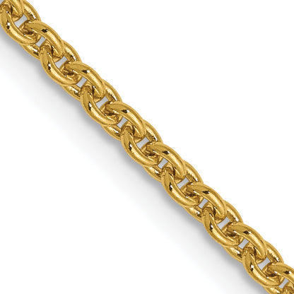 16 Inch 14K 1.95mm Round Cable Chain Necklace