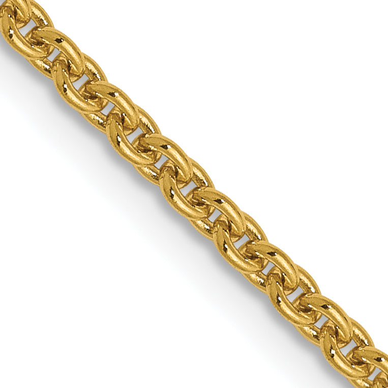20 Inch 14K 1.95mm Round Cable Chain Necklace