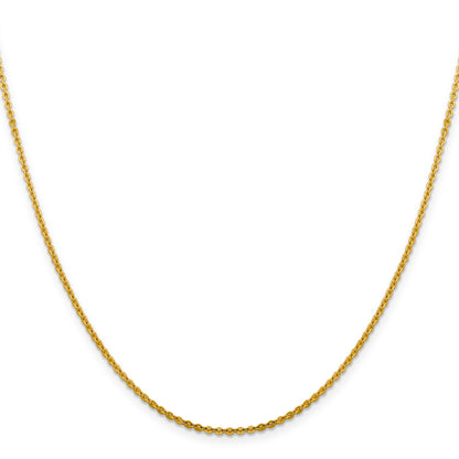 16 Inch 14K 1.95mm Flat Cable Chain Necklace