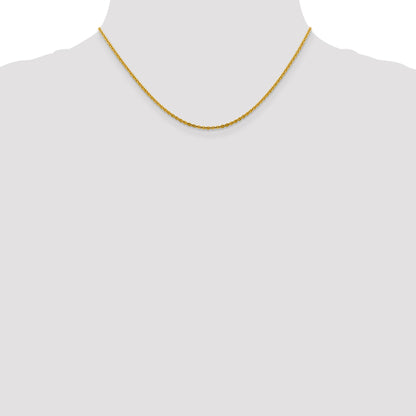 16 Inch 14K 1.95mm Flat Cable Chain Necklace