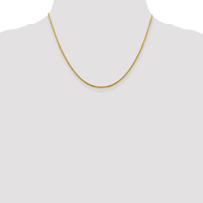 18 Inch 14K 1.95mm Flat Cable Chain Necklace