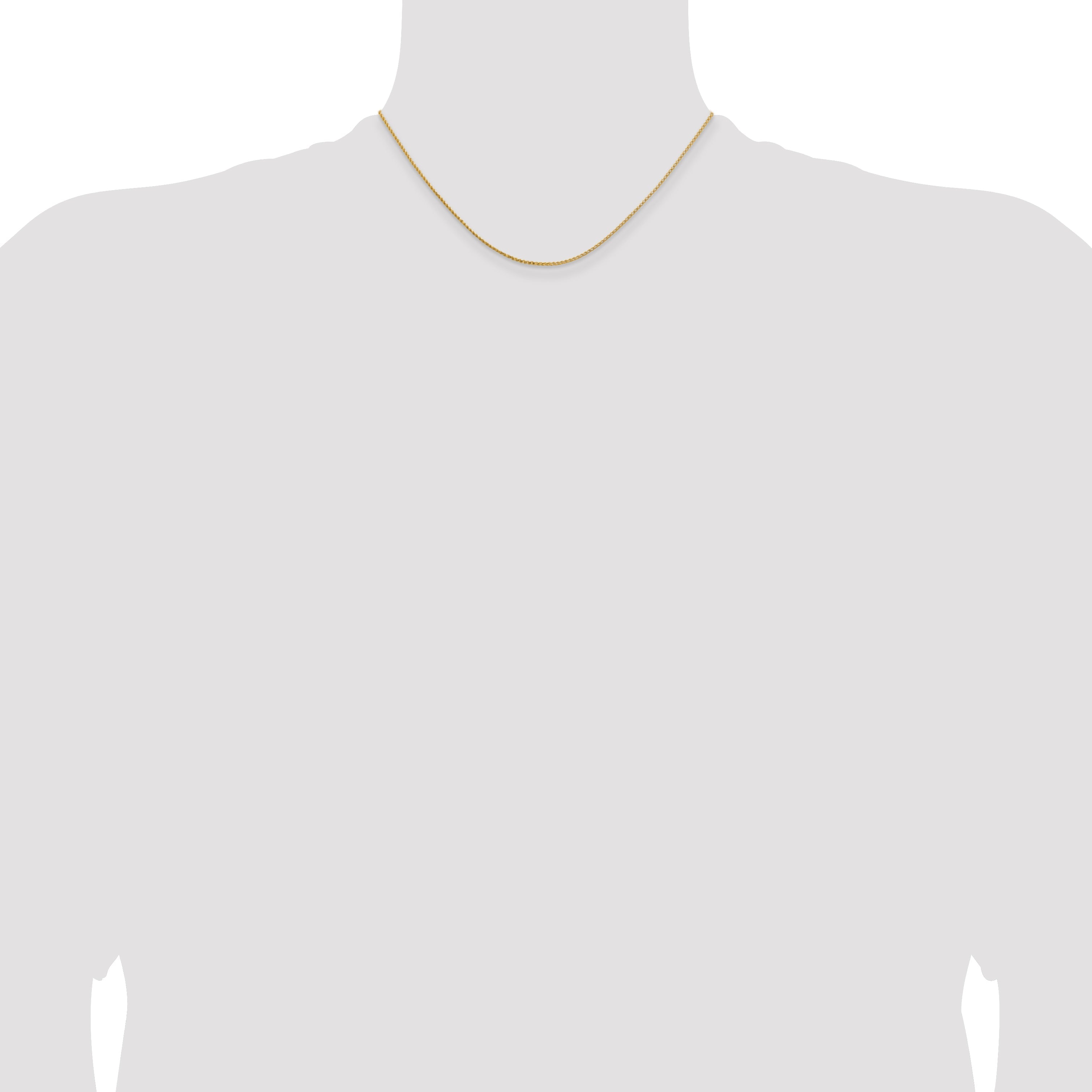 16 Inch 14K Yellow Gold 1.15mm D/C Open Franco Chain Necklace