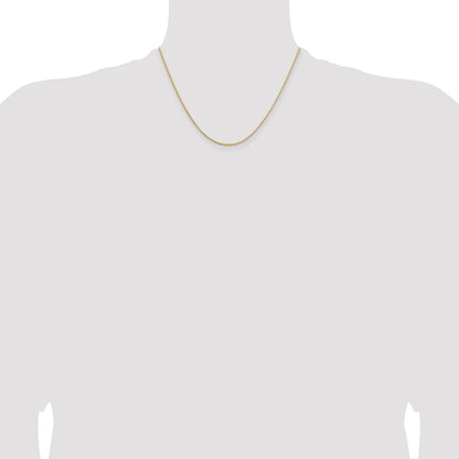 18 Inch 14K Yellow Gold 1.15mm D/C Open Franco Chain Necklace