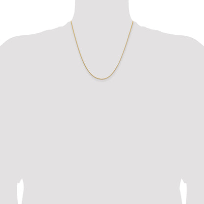 2 Inch 14K Yellow Gold 1.15mm D/C Open Franco Chain Necklace