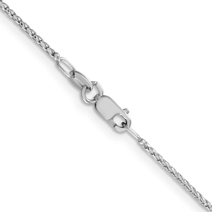 24 Inch 14K White Gold 1.15mm D/C Open Franco Chain Necklace