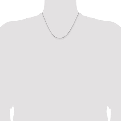 18 Inch 14K White Gold 1.15mm D/C Open Franco Chain Necklace