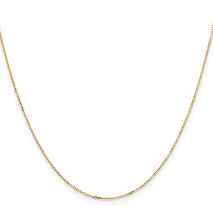 24 Inch 14K Yellow Gold .85mm D/C Cable Chain Necklace