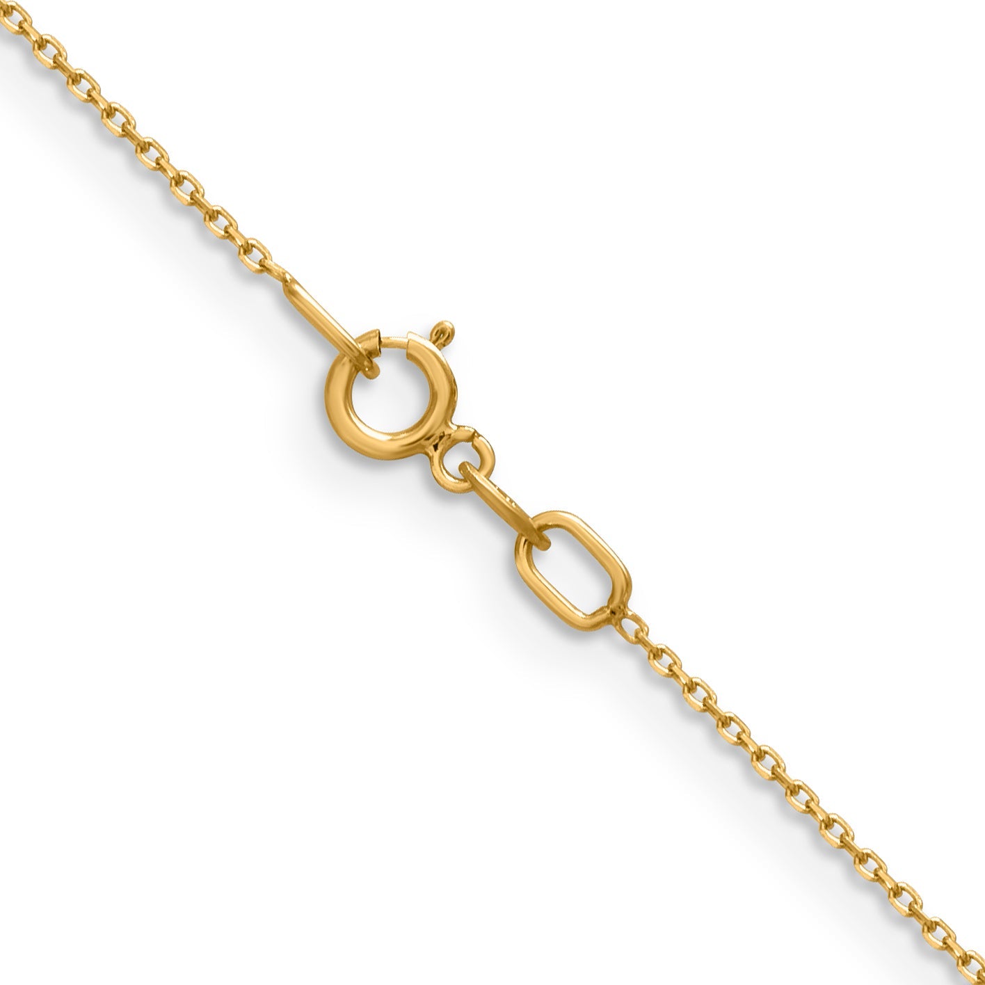 24 Inch 14K Yellow Gold .85mm D/C Cable Chain Necklace