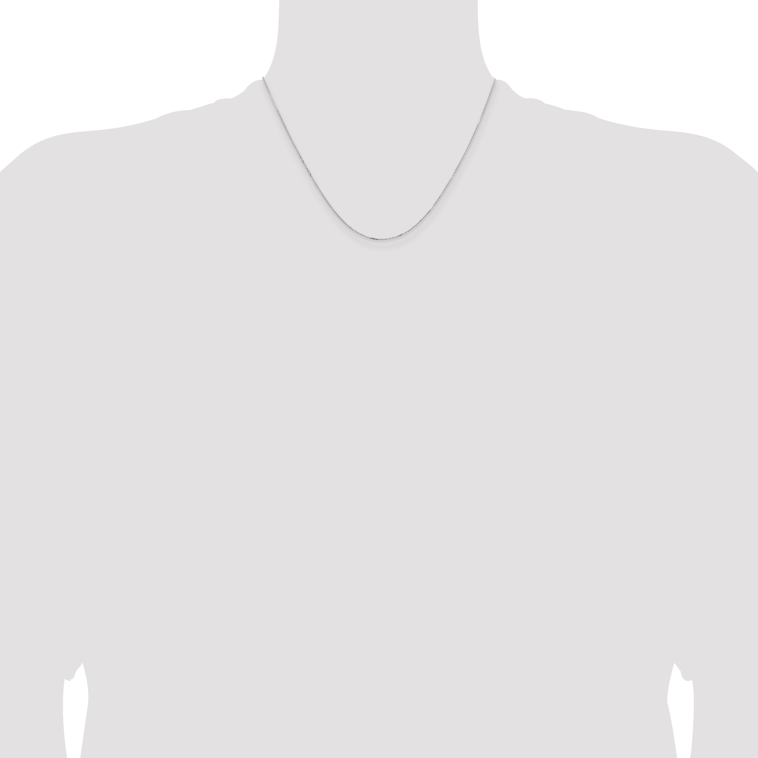 18 Inch 14K Yellow Gold .85mm D/C Cable Chain Necklace