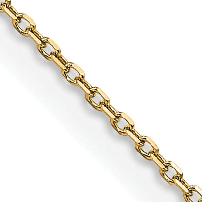 16 Inch 14K Yellow Gold .85mm D/C Cable Chain Necklace