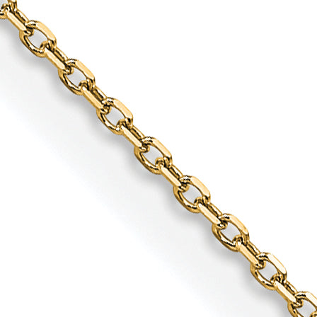2 Inch 14K Yellow Gold .85mm D/C Cable Chain Necklace