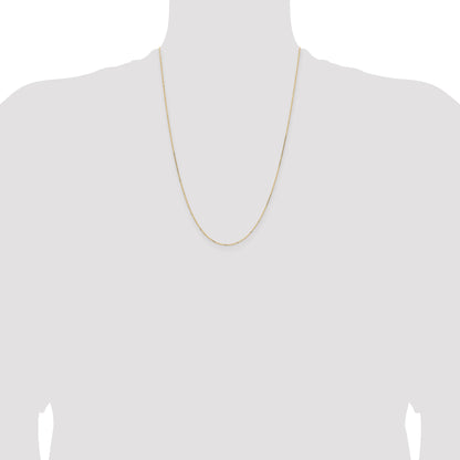 24 Inch 14K White Gold .85mm D/C Cable Chain Necklace