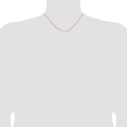 16 Inch 14K Yellow Gold 1.05mm D/C Cable Chain Necklace