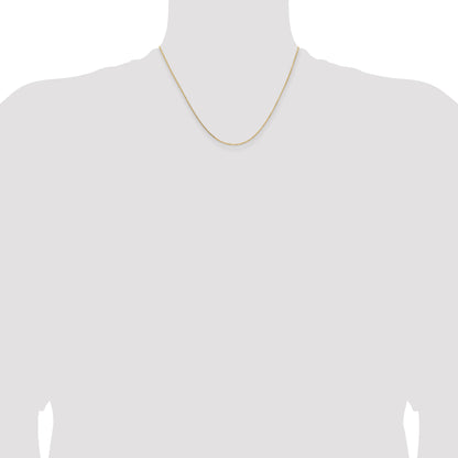 18 Inch 14K Yellow Gold 1.05mm D/C Cable Chain Necklace