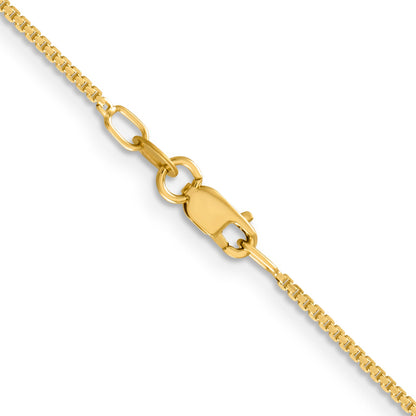 24 Inch 14K Yellow Gold 1.2mm Concave Box Chain Necklace