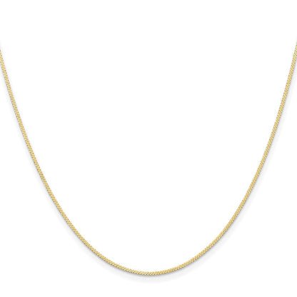 24 Inch 14K Yellow Gold 0.8mm Serpentine Chain Necklace