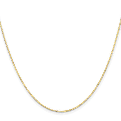 18 Inch 14K Yellow Gold 0.8mm Serpentine Chain Necklace