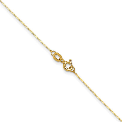 24 Inch 14K Yellow Gold 0.8mm Serpentine Chain Necklace