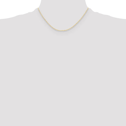 16 Inch 14K Yellow Gold 0.8mm Serpentine Chain Necklace