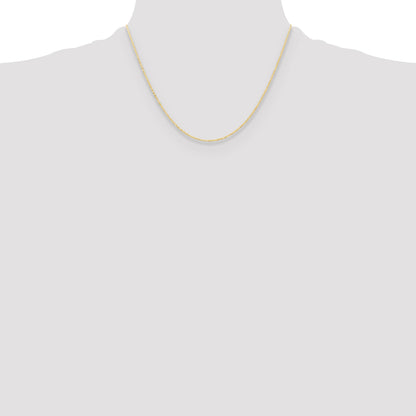 18 Inch 14K Yellow Gold 0.8mm Serpentine Chain Necklace
