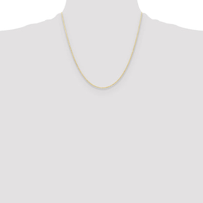 2 Inch 14K Yellow Gold 0.8mm Serpentine Chain Necklace