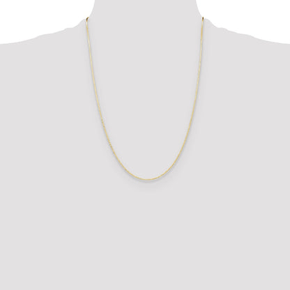 24 Inch 14K Yellow Gold 0.8mm Serpentine Chain Necklace